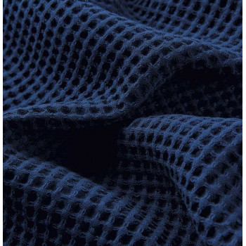 Waffelgewebe azurblau