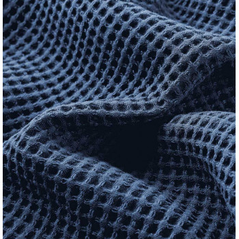 Waffelgewebe steinblau