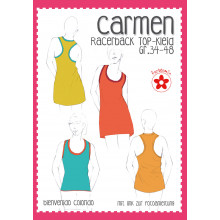 Schnittmuster Racerback-Shirt/-Kleid Carmen