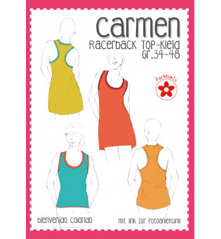 Schnittmuster Racerback-Shirt/-Kleid Carmen
