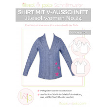 Schnittmuster Damen-Shirt mit V-Ausschnitt