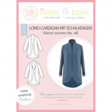 Schnittmuster Damen-LongCardigan mit Schalkragen