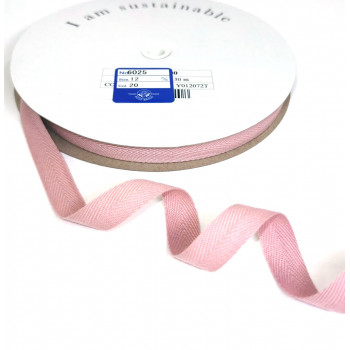 Fischgrätband Recycling-Polyester 12 mm altrosa