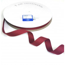 Fischgrätband Recycling-Polyester 12 mm dunkelrot