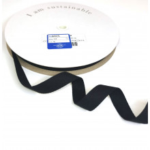 Fischgrätband Recycling-Polyester 12 mm schwarz
