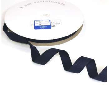Fischgrätband Recycling-Polyester 12 mm marine