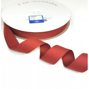 Fischgrätband Recycling-Polyester 18 mm rostrot