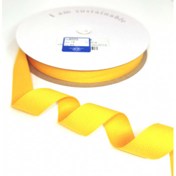 Fischgrätband Recycling-Polyester 18 mm goldgelb