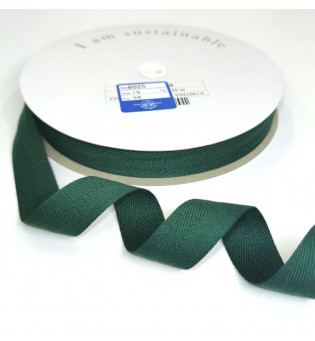 Fischgrätband Recycling-Polyester 18 mm dunkelgrün