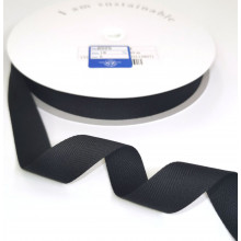 Fischgrätband Recycling-Polyester 18 mm schwarz