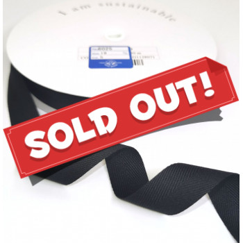 Fischgrätband Recycling-Polyester 18 mm schwarz