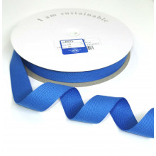 Fischgrätband Recycling-Polyester 18 mm mittelblau
