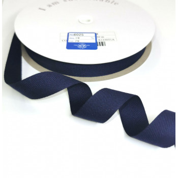 Fischgrätband Recycling-Polyester 18 mm marine