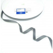Fischgrätband Recycling-Polyester 6 mm mittelgrau