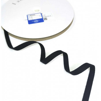 Fischgrätband Recycling-Polyester 6 mm schwarz