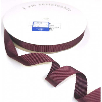 Ripsband Recycling-Polyester 15 mm bordeaux
