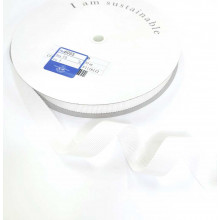 Ripsband Recycling-Polyester 15 mm weiß