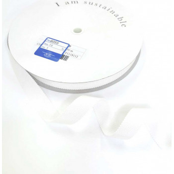 Ripsband Recycling-Polyester 15 mm weiß