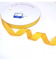 Ripsband Recycling-Polyester 15 mm goldgelb