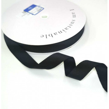 Ripsband Recycling-Polyester 15 mm schwarz