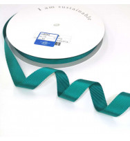 Ripsband Recycling-Polyester 15 mm smaragd