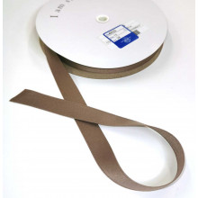 Satinband Recycling-Polyester 15 mm schlamm