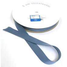 Satinband Recycling-Polyester 15 mm rauchblau