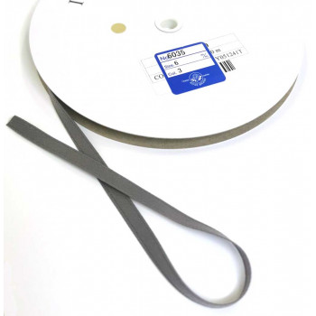 Satinband Recycling-Polyester 6 mm mittelgrau