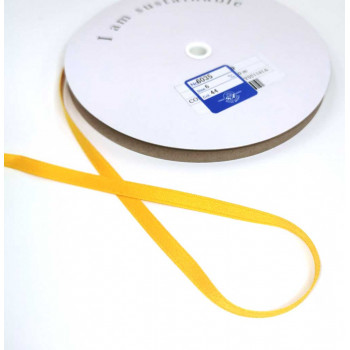 Satinband Recycling-Polyester 6 mm goldgelb