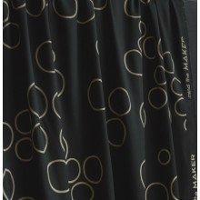 Feiner Viskose-Twill Circle Around caviar