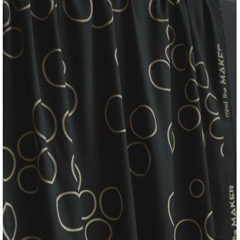 Feiner Viskose-Twill Circle Around caviar