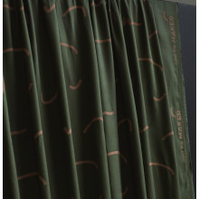 Feiner Viskose-Twill Doodle Lines khaki