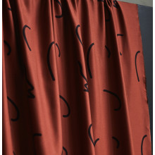 Feiner Viskose-Twill Doodle Lines sienna
