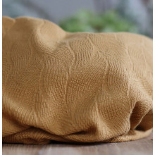 Leaf Jacquard dry mustard