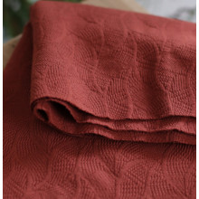 Reststück 66 cm Leaf Jacquard sienna