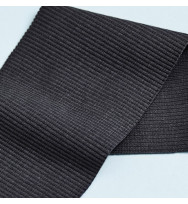 Reststück 23 cm Ripp-Bündchen calm grey