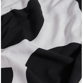 Webstoff Viskose/Leinen Circle Circus black