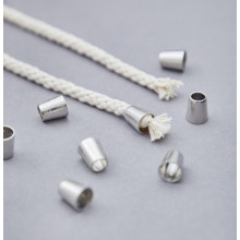 Kordelenden 5 mm silber