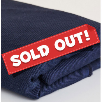 Reststück 65 cm Twill Leinen/Baumwolle indigo night