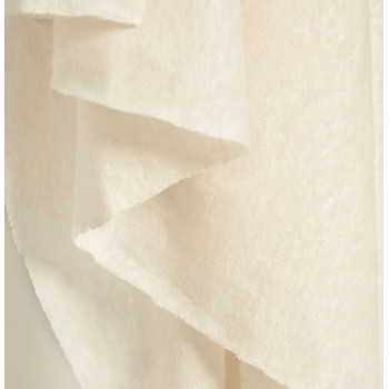 Feiner Leinenjersey creamy white