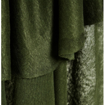 Feiner Leinenjersey green khaki