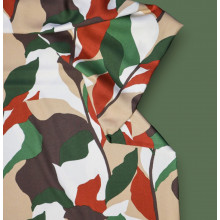 Leia Viskose-Crepe Bouquet khaki
