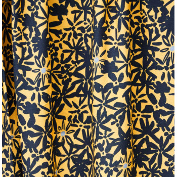 Leia Viskose-Crepe Flowery blonde yellow
