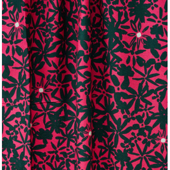 Leia Viskose-Crepe Flowery crimson