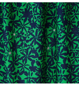 Leia Viskose-Crepe Flowery jolly green