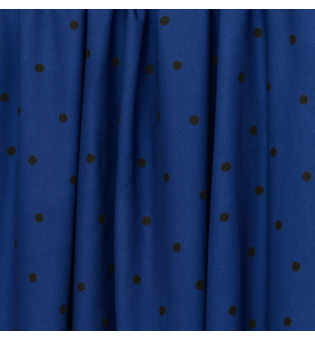 Leia Viskose-Crepe Jolly Dots cobalt blue