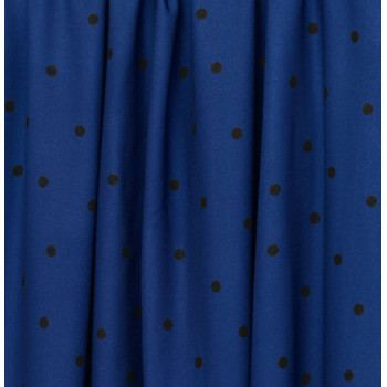 Leia Viskose-Crepe Jolly Dots cobalt blue