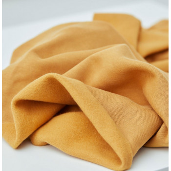 Reststück 45 cm Kuschelsweat / Brushed Sweat dry mustard