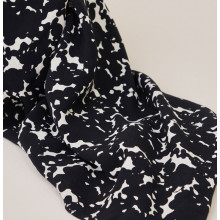 Viskose-Crepe Cloudy black