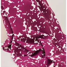 Viskose-Crepe Cloudy cherry